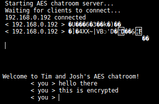 aes server and encrypted data